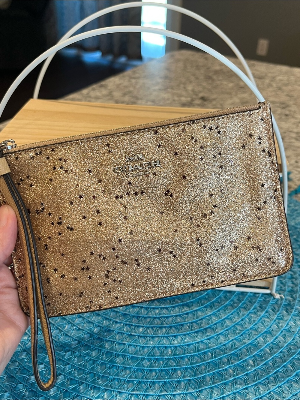Coach Star Glitter Wristlet